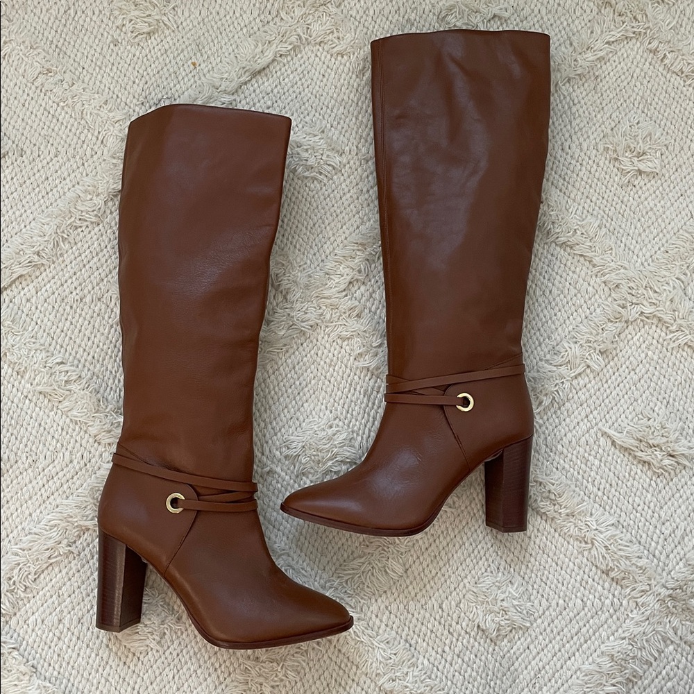 New LK Bennett Shelby Leather Knee High Boots - Picture 5 of 9